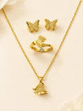 butterfly gold plated set